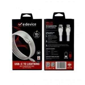 Cable USB e-device ED132i Tipo c to Lightning 2 metros