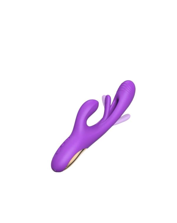 Bora Vibrador Honey de conejito para punto G Morado