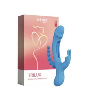 Trilux vibrador Honey cuádruple surrealista Azul