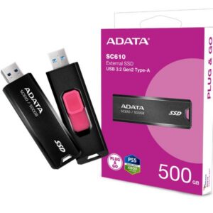 Disco Duro Externo SSD Adata 500gb USB 3.2 Gen2 (USB 10 Gbps)