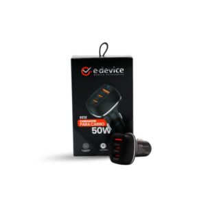 Adaptador Auto E-device EE12 50w PD + QC 3.0