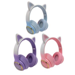 Audífono/ Diadema Bluetooth Oreja de Gato RGB Huella CA-045