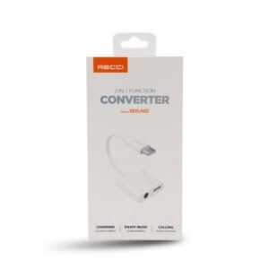 Adaptador RECCI Tipo C 2 en 1 Jack + Carga RDS-A02