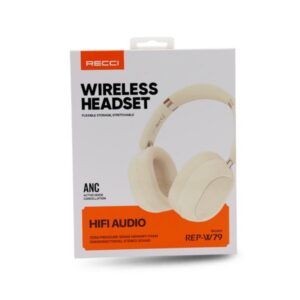 Audifono/ Diadema RECCI REP-W79 Bluetooth ANC / Beige
