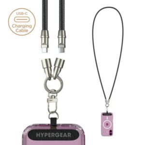 Strap / Correa Hypergear Porta Celular Universal Con Cable Tipo C Black