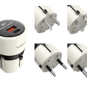 Adaptador de Viaje LDNIO Q2319 UK/US/EU/AU/CN