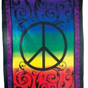 Tapiz ThreadHeads Peace / 55" x 85" / Yoga Meditación