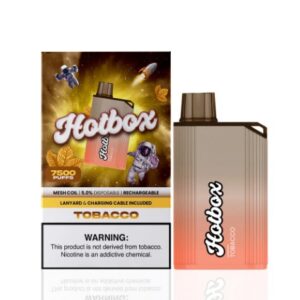 Vaporizador Desechable Hotbox 7500 Puff 5% / Tobacco