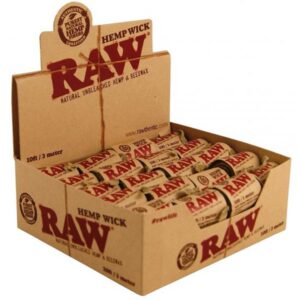 RAW Hilo/ Mecha HempWick 3 metros 40 x Caja