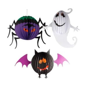 Juego de 3pcs Acordeón Fantasma, Araña y Murciélago Pequeño