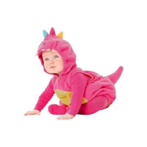 Disfraz/Traje de Bebe Talla S Dinosaurio Rosado