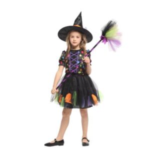 Disfraz/Traje de Niña Bruja Polka Dot G0326