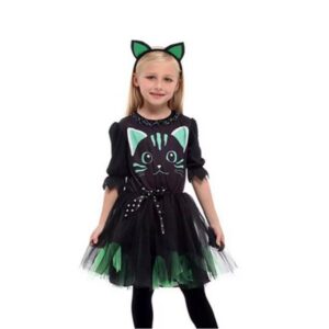 Disfraz/Traje de Niña Gato Negro G0257