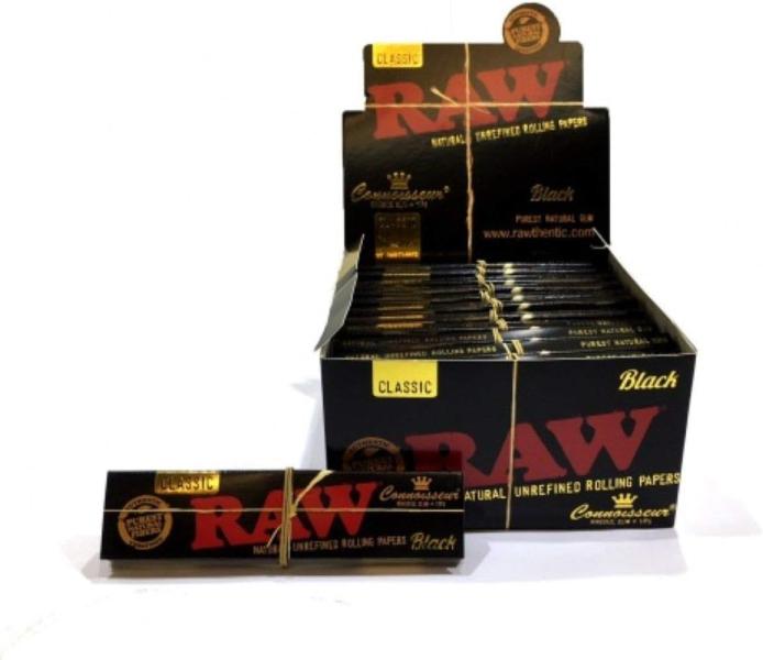 Boletas RAW Black Connoisseur King Size Slim + Filtro / 24 x Caja