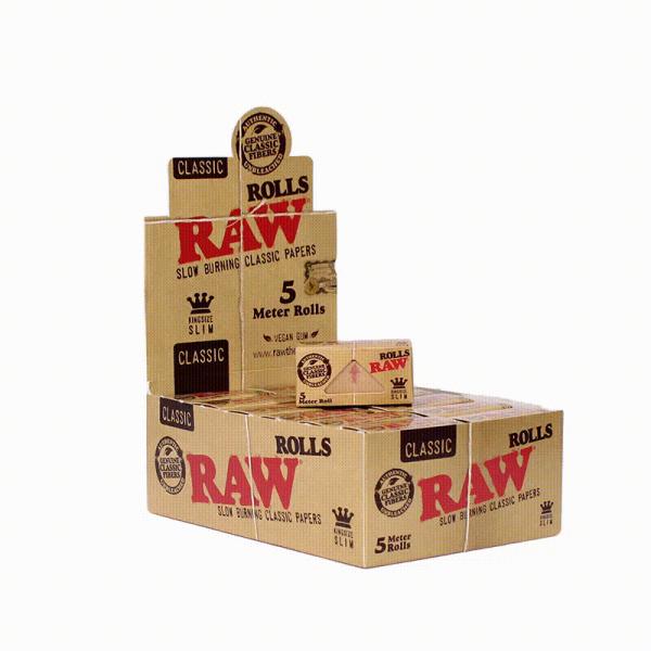 Rollo Raw CLASSIC King Size SLIM de 5 metros/ 24 x Caja
