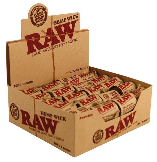 RAW Hilo/ Mecha HempWick 3 metros 40 x Caja